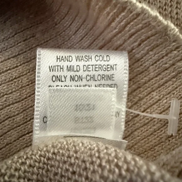 Garnet Hill Sweater Womens Large Linen Oatmeal Draped Capsule Cardigan Lagenlook - Picture 9 of 9